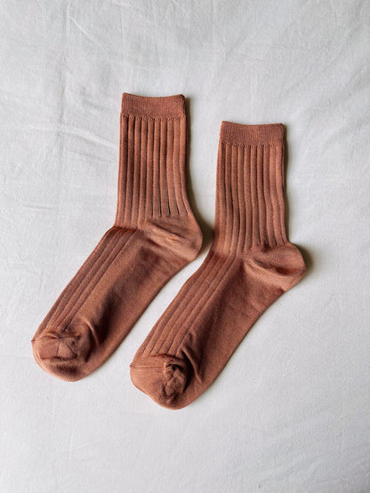 Her Socks - Mercerized Combed Cotton Rib (Multiple Colors)