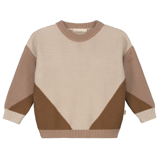 Yuki 100% cotton children’s color block sweater